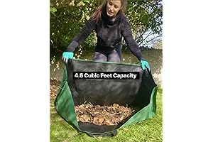 Handle-equipped Garden Tarp from Folds Into Reusable Yard Waste Bag - A Gardening Essential!