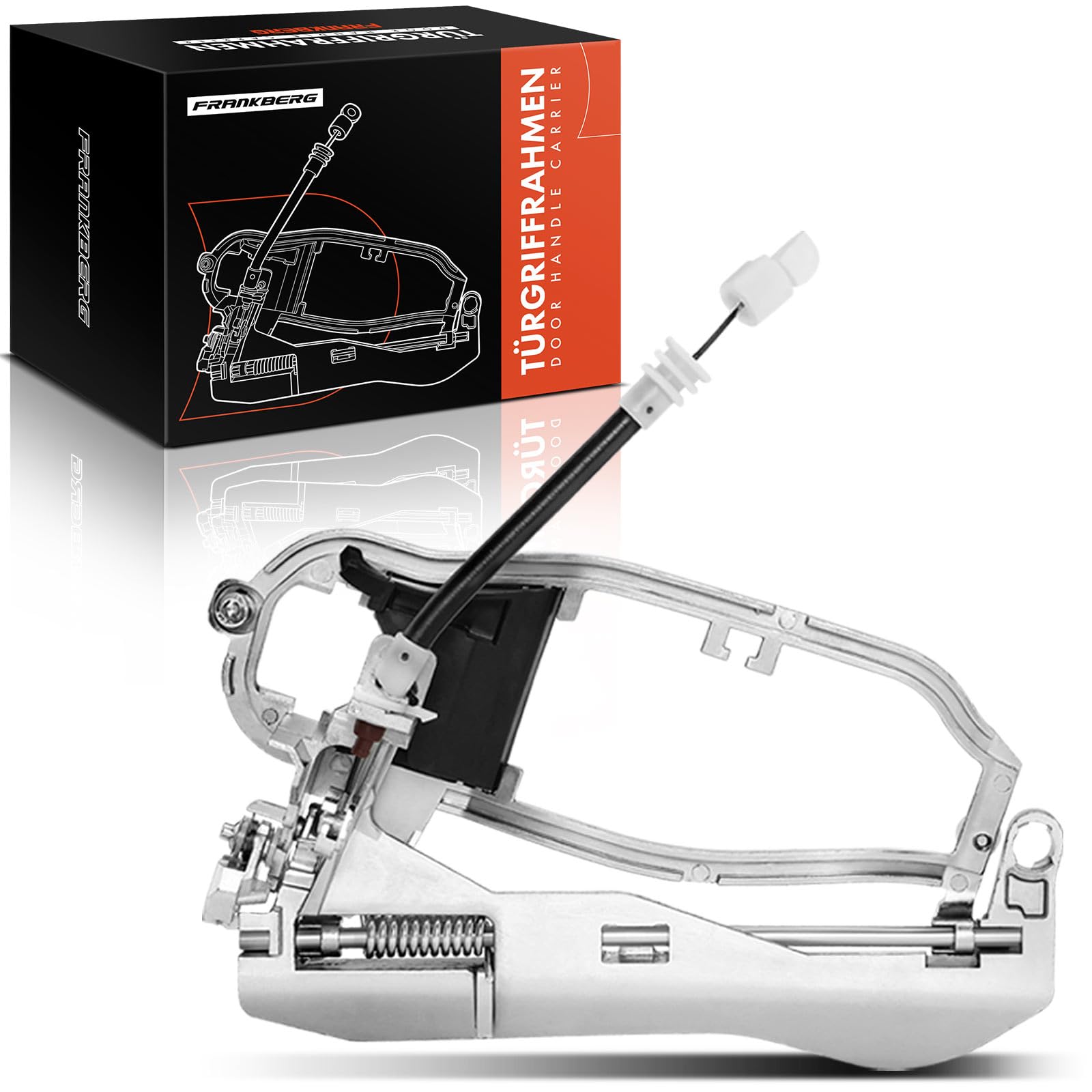 Frankberg Door Handle Carrier Front Right Driver Side Compatible with X5 E53 SUV 2000-2006 Replace# 51218243616