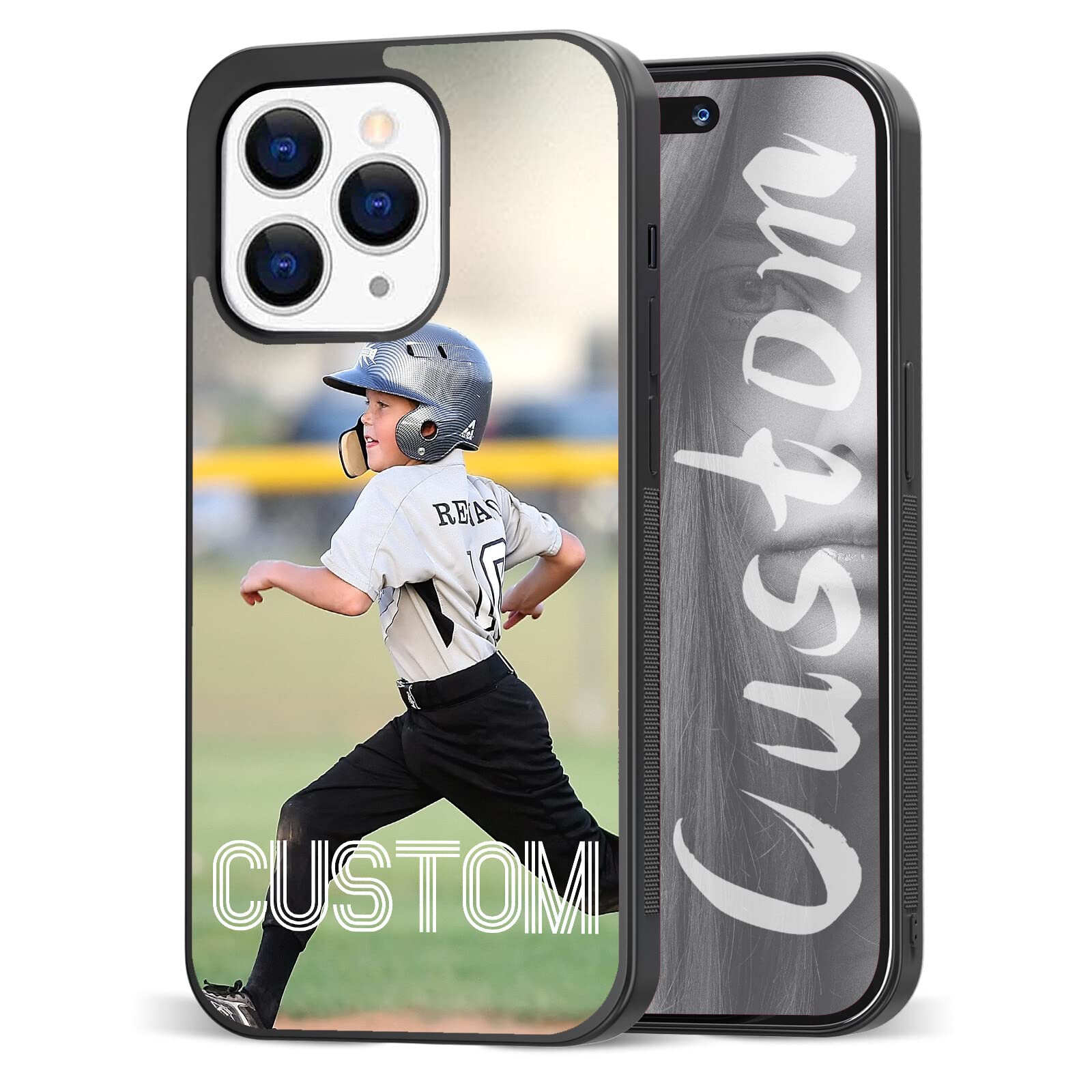 iFUOFF Custom Phone Cases Photos Stitching Funny Silicone Phonecase Gift for Family Friend for iPhone 11 12 13 14 15 16 17 Pro Max Plus Air for