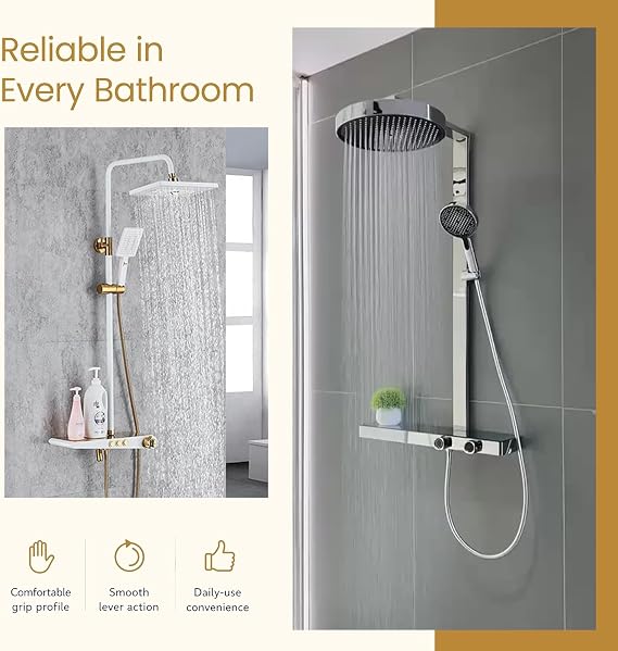 Easy Shower Mounting Systems Kit for Strong Shower Valve Connections and Leak Free installations - BSP Wall Mounting Bar Valve Fixing Brackets for Bar Shower Or Bath Mixer Tap (5 x Pairs, 5, Pair)