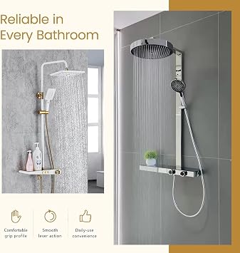 Easy Shower Mounting Systems Kit for Strong Shower Valve Connections and Leak Free installations - BSP Wall Mounting Bar Valve Fixing Brackets for Bar Shower Or Bath Mixer Tap (5 x Pairs, 5, Pair)