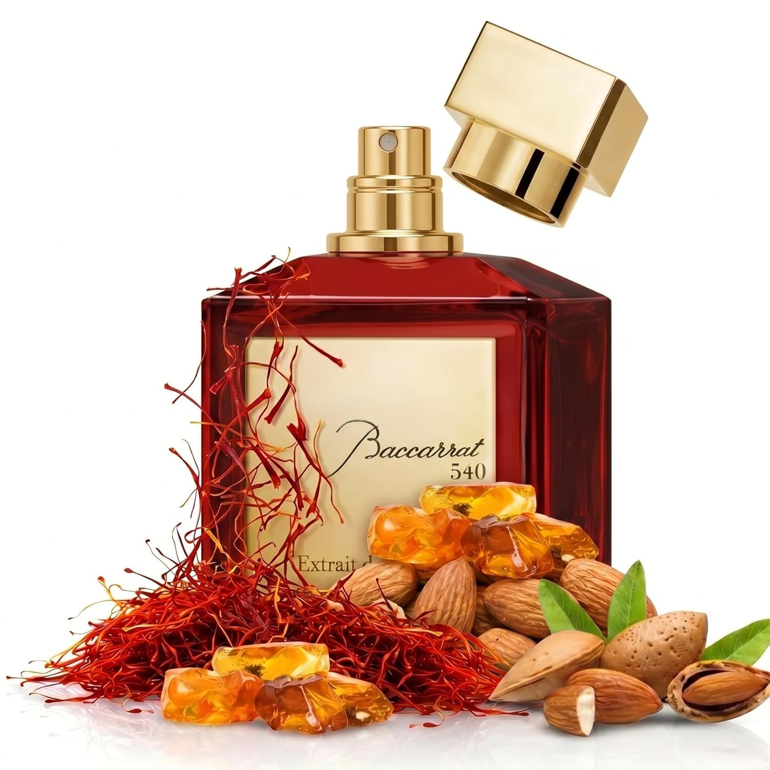 Ambery Saffron Eau de Parfum Spray, Unisex Perfume, 50 ml