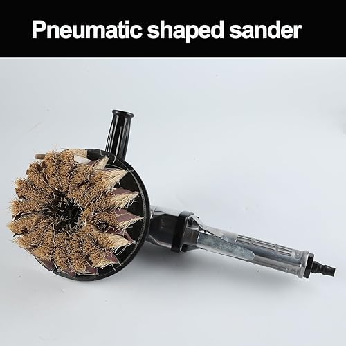 Miniatura 6 de Lijadora neumática de 7 pulgadas, máquina de carpintería con forma de superficie curvada, pulidora de aire, ligera a 5.88 libras, velocidad