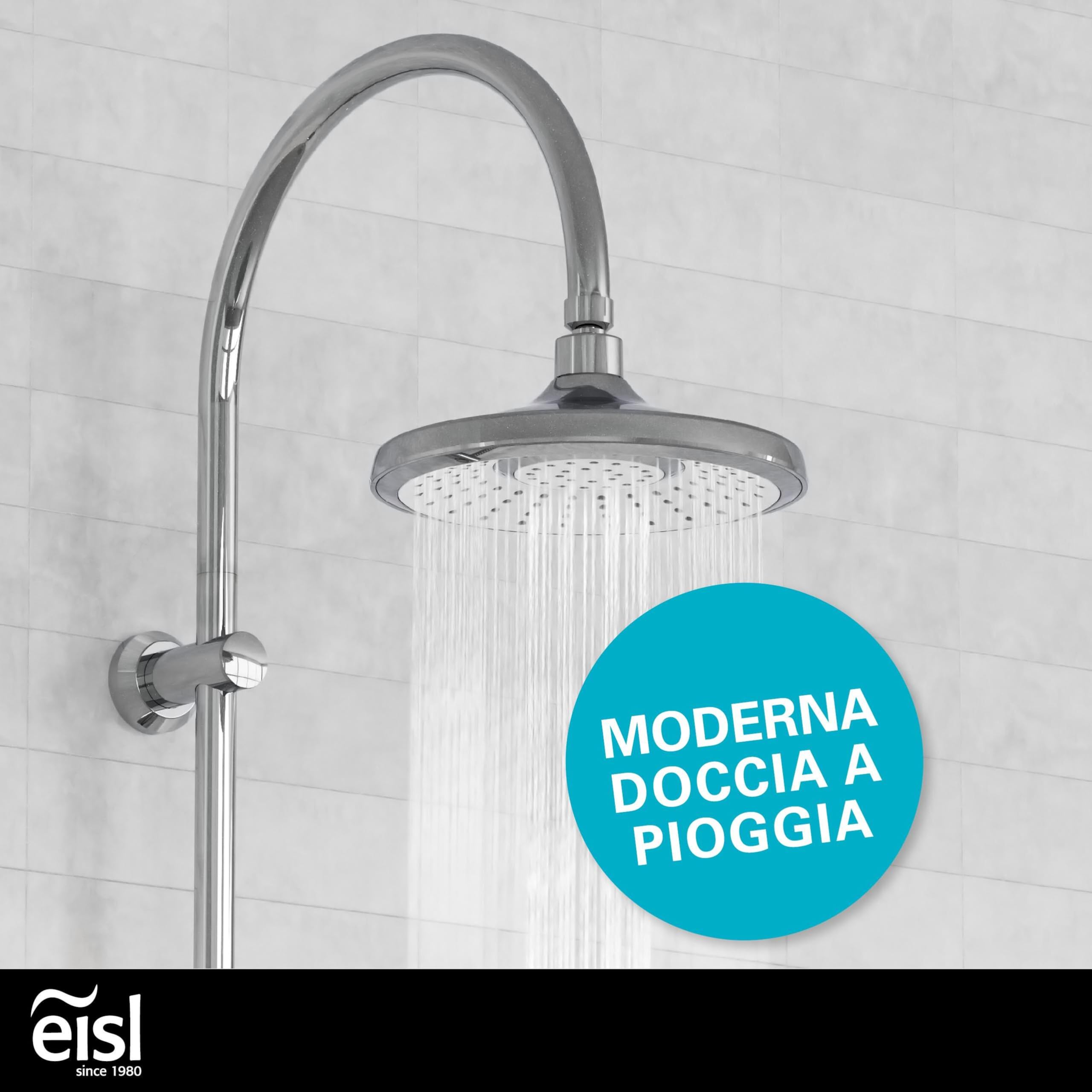 EISL PIOGGIA D'ESTATE DX1005CS-A, colonna doccia senza miscelatore, doccia con ampio getto a pioggia e doccetta, colonna doccia, ideale per il retrofit