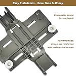 [UPGRADE STEEL SCREW]- W10350375 Dishwasher Top Rack Adjuster for Whirlpool Kitchenaid Kenmore, 1.25" Diameter Wheels Upper Rack Replacement Parts Replaces 3516330 AP5957560 W10250159 W10712395