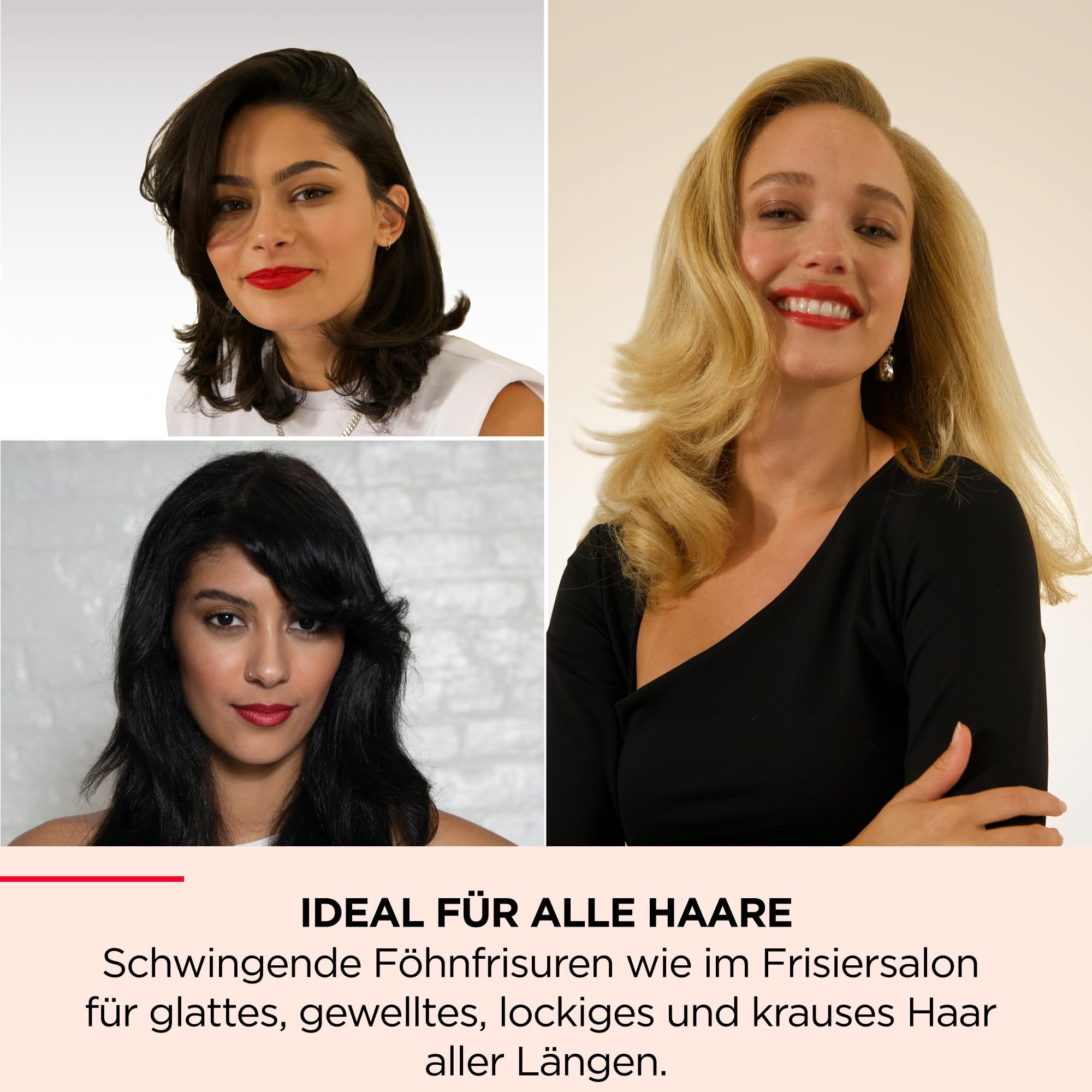 REVLON PROFESSIONAL One-Step Volumiser Plus (Abnehmbarer Kopf, Keramik-Titan-Platte, Gemischte Styling-Borsten mit Aktivkohle-Pins, Turmalin Ionic Technology), RVDR5298E