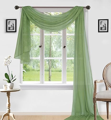 Miniatura 2 de LinenTopia Cenefa decorativa para bufanda (37 pulgadas de ancho x 216 pulgadas de largo), cenefa decorativa transparente para decoración del hogar,