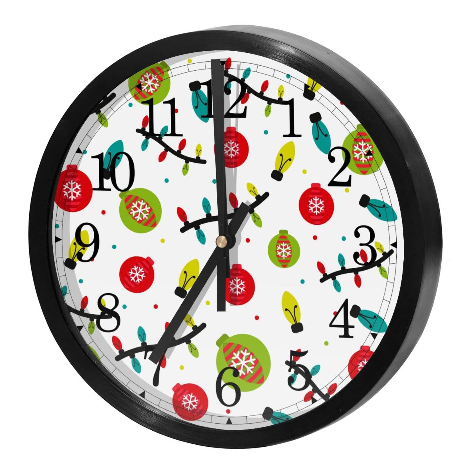 Horloge murale lanterne de No&euml;l festive pour d&eacute;corer les f&ecirc;tes de fin d'ann&eacute;e