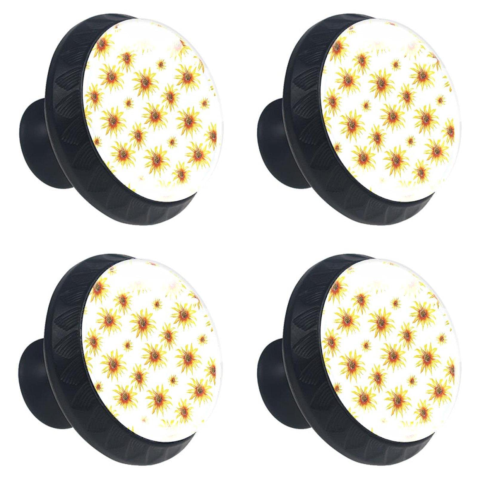 Boutons de tiroir en verre jaune 30 mm poignée de meuble cuisine et maison