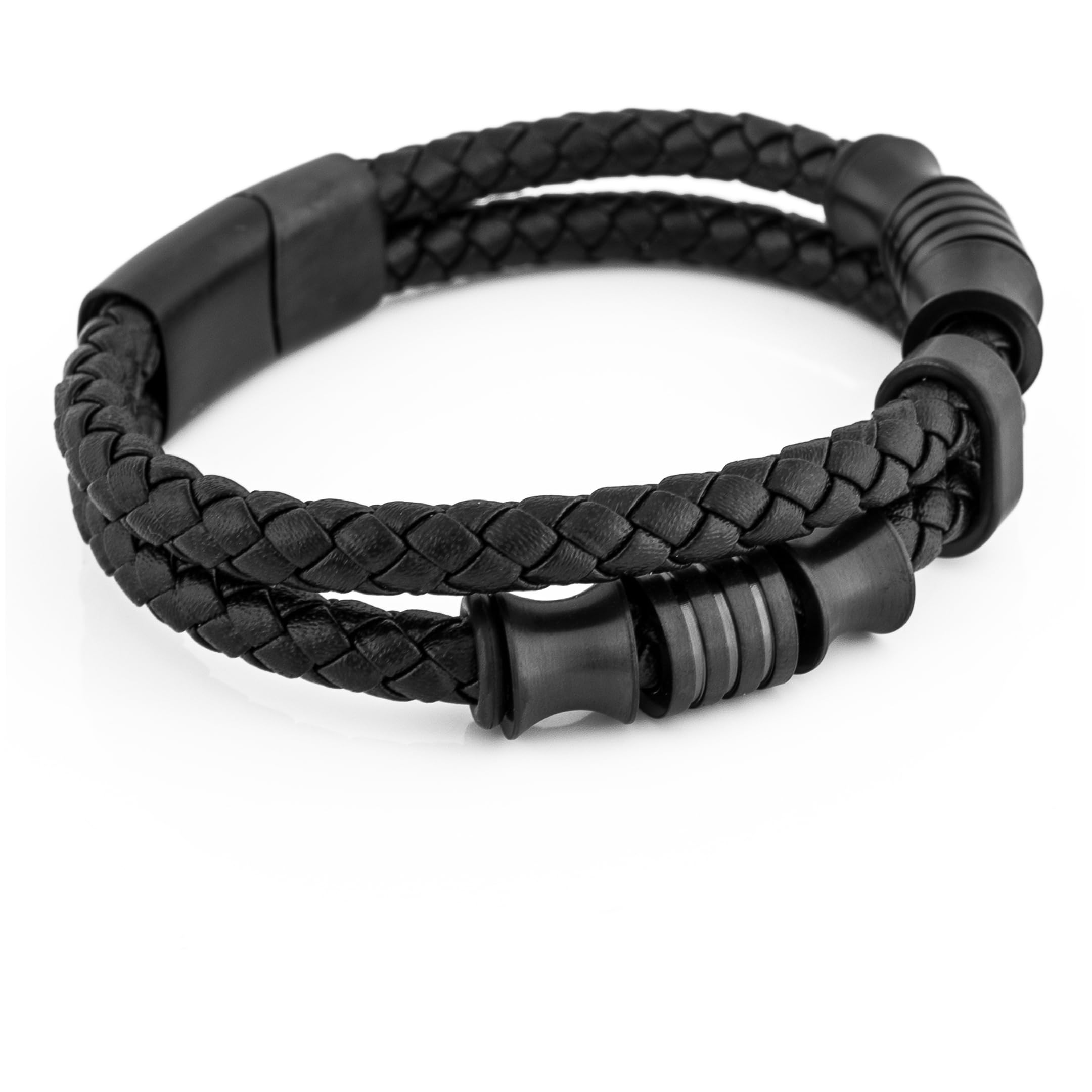 Akitsune Gracilitas Bransoleta ze Skóry | Biżuteria dla Kobiet, Bransoleta Męska ze Stali Nierdzewnej z Magnetycznym Zapięciem, Skóra, bez kamienia