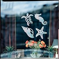 Vista 93 de GORGECRAFT 16 calcomanías de alerta de vidrio para ventana de mariposa, anticolisión, animales, arcoíris, para pájaros, pegatinas, película