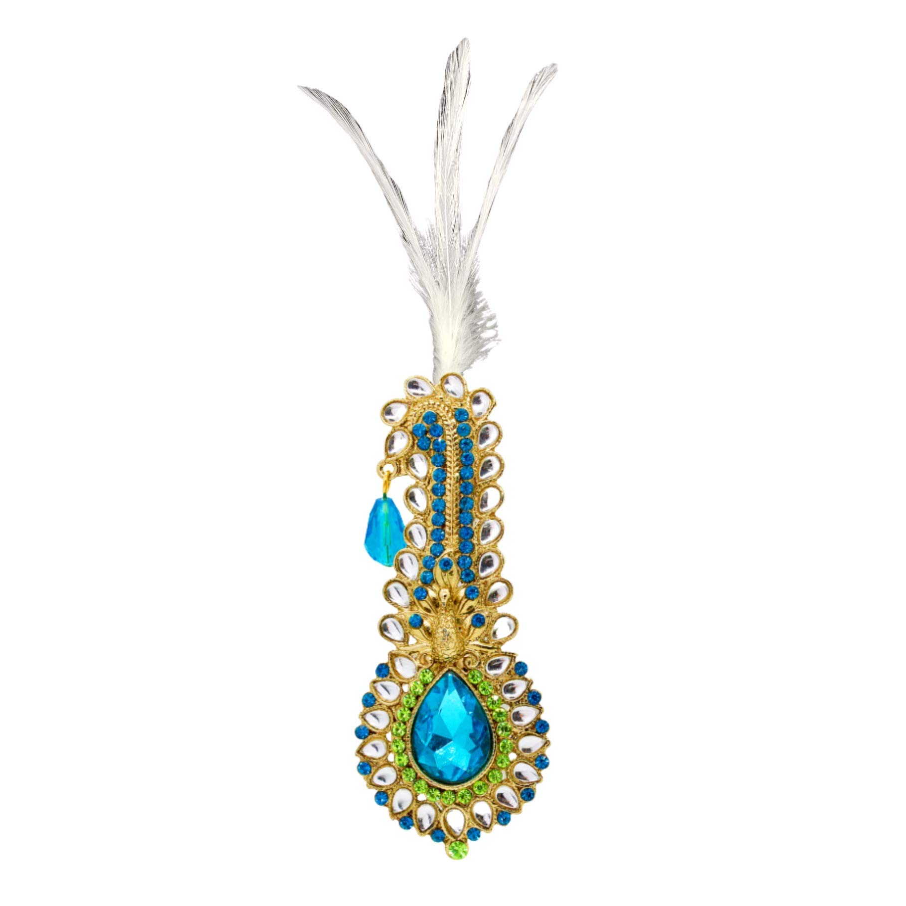 FURE Metal Peacock Kilangi Brooch (Golden) with Feather for Men (B08X3NBR1S) Amazon Price History, Amazon Price Tracker