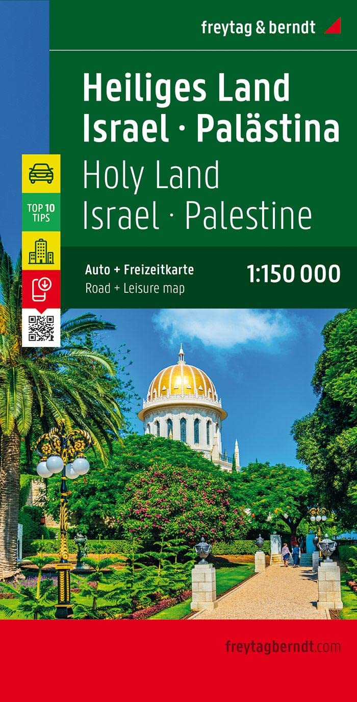 Israel - Palestine - Holy Land T10 f&b r/v (+r): Toeristische wegenkaart 1:150 000