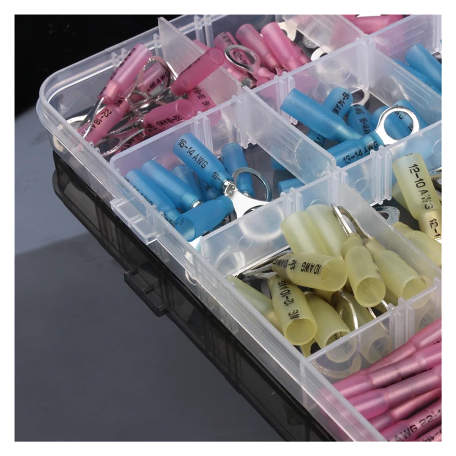 Kit d'assortiment de 240 cosses à thermorétractables, isolées et à