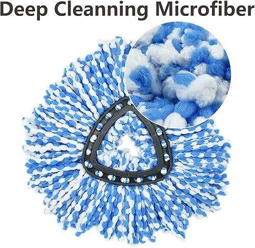 Miniatura 4 de Rinse Clean - Cabezal de repuesto para trapeador giratorio para sistema de 2 tanques, cabezal de trapeador triangular, repuestos de cabezal de