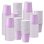 Prgery 150 Pack 3oz Purple Paper Cups,Mouthwash Cups, Disposable Bathroom Cups,Small Paper Cups 3oz Ideal for Bathroom,Supermarket,Birthday Party,Picnic and BBQ