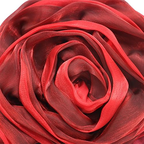 Miniatura 6 de Bolso de noche en forma de rosa, bolso de mano de satén suave, bolso de mano floral para mujer, bolso de fiesta de boda