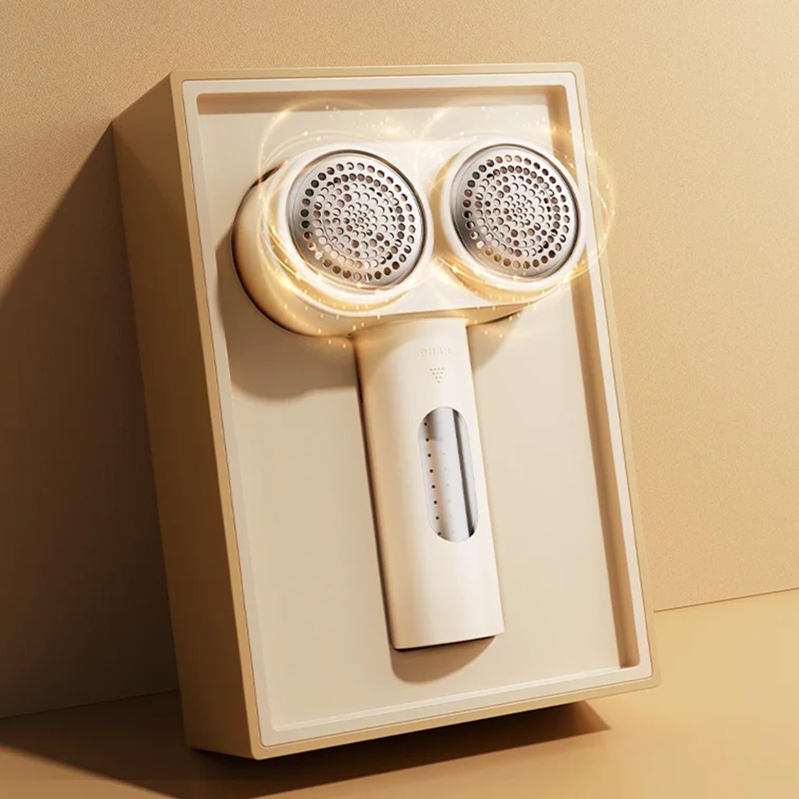 Levapelucchi Elettrico Levapelucchi elettrico portatile a doppia testa Il rasoio senza fili for maglioni rimuove il rasoio for vestiti Levapelucchi (Color : Beige 2 Blades)