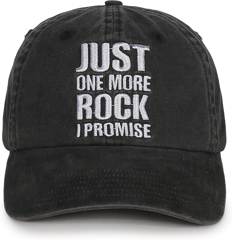 Regalos para coleccionistas de rocas, regalos de geología, sombrero bordado ajustable