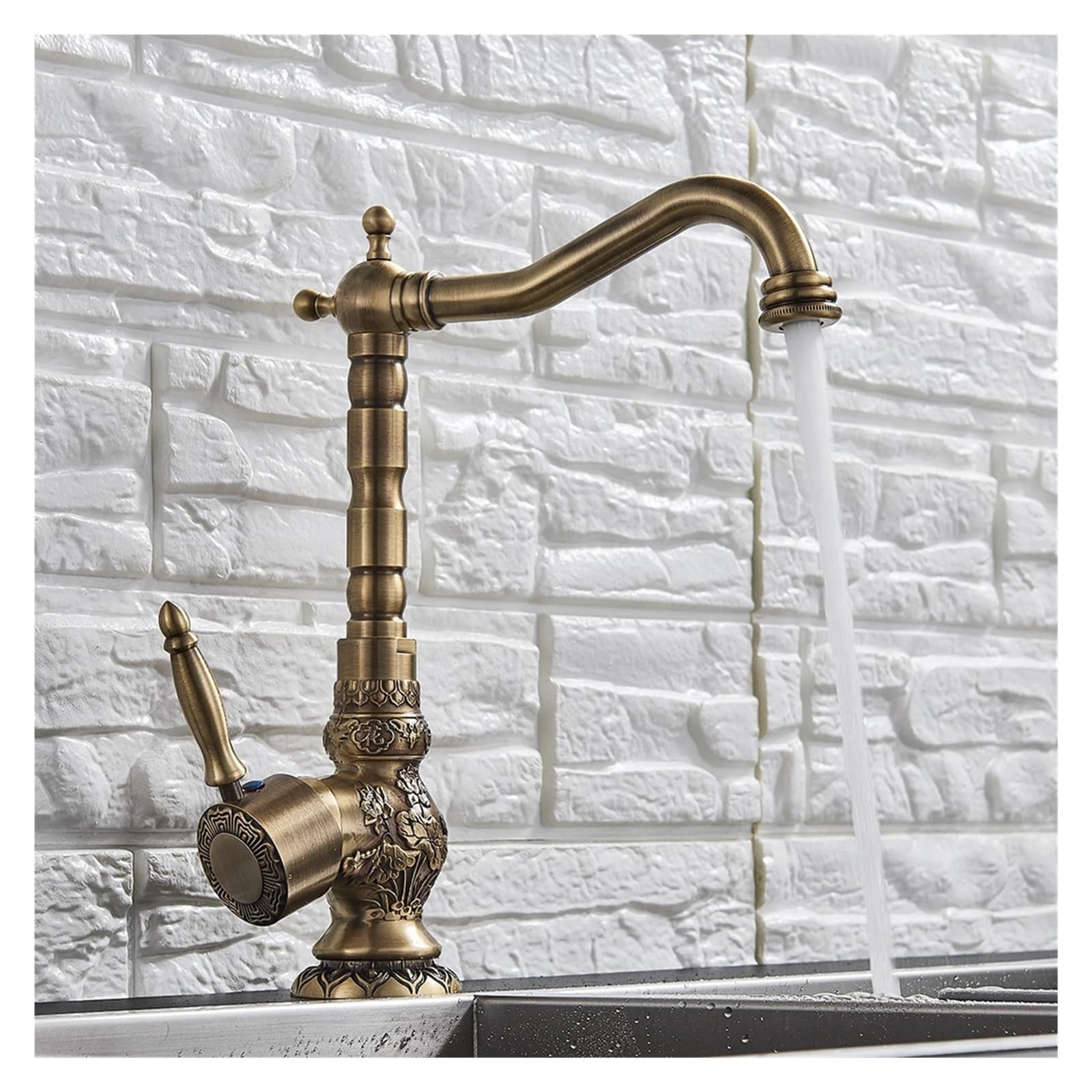 Robinet cuisine vintage laiton bronze pour remplacer un mitigeur fuyant