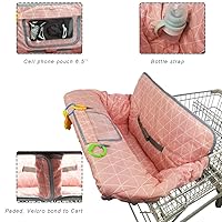 Vista 37 de Funda para carrito de compras para bebé de algodón, lavable a máquina para bebés, niños pequeños, niños o niñas, grandes (lindas)