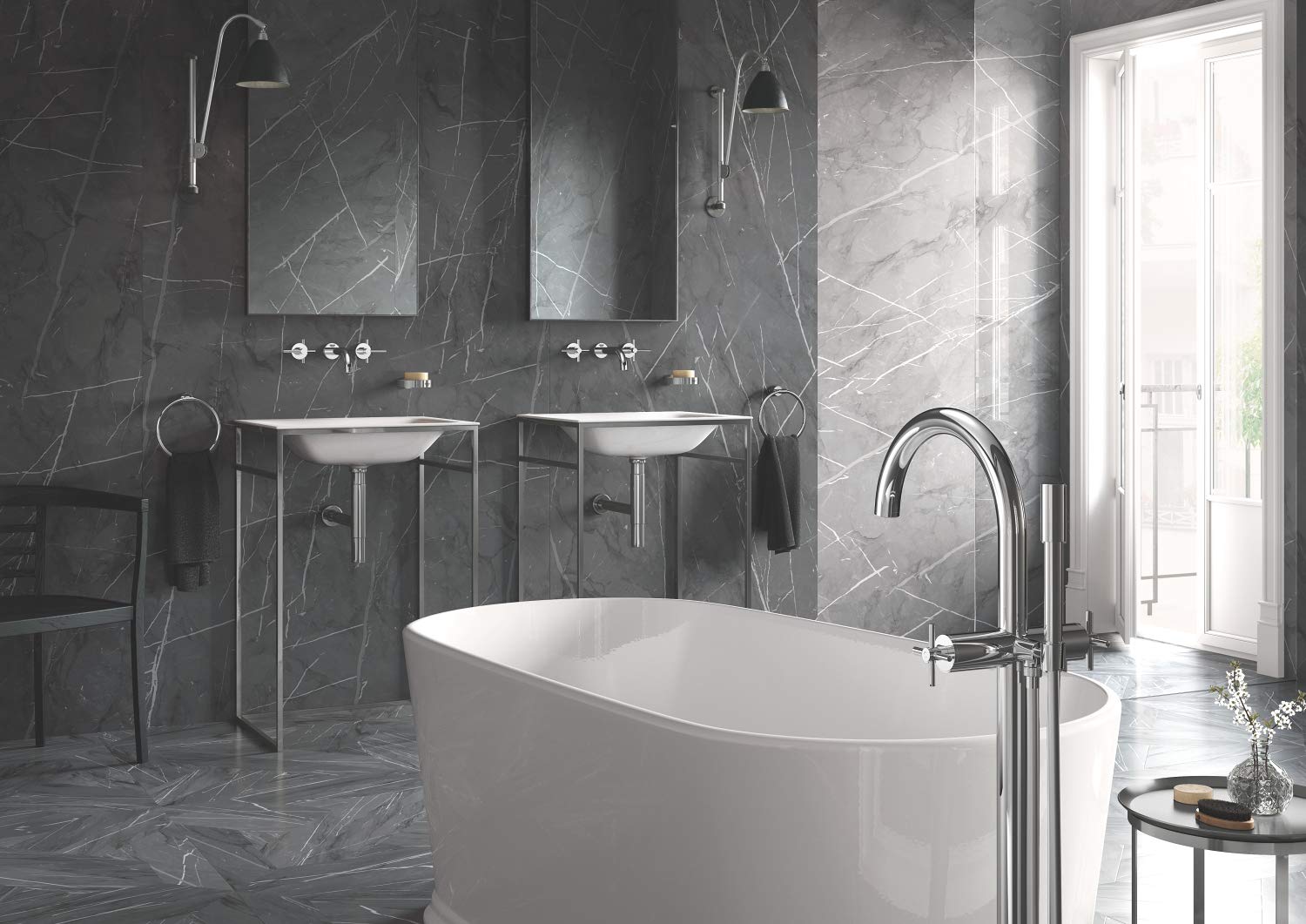 Grohe Atrio pier?cie? na r?cznik, monta? ?cienny, Kolor: Chrom - 40307003