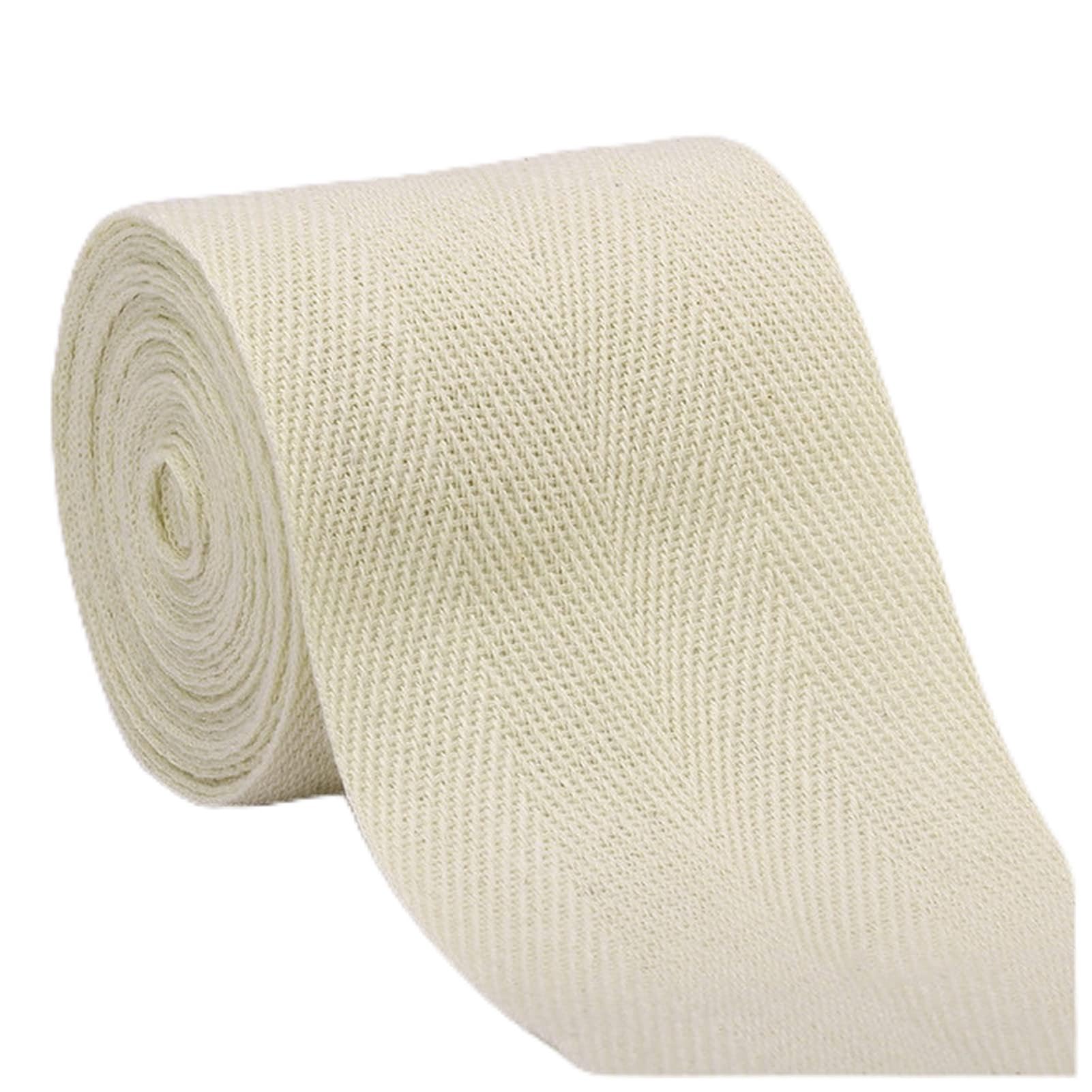 Cinchas Tapiceria 10 MEZMEROS WEBBINGS ECO-Friendly Algodón 10-60mm Alto Tenacidad Bolsa de cinturón Lable Cinta Cosa Cinta Encuadernación Bricolaje Accesorios de artesanía Cinchas ( Size : 60mm beige