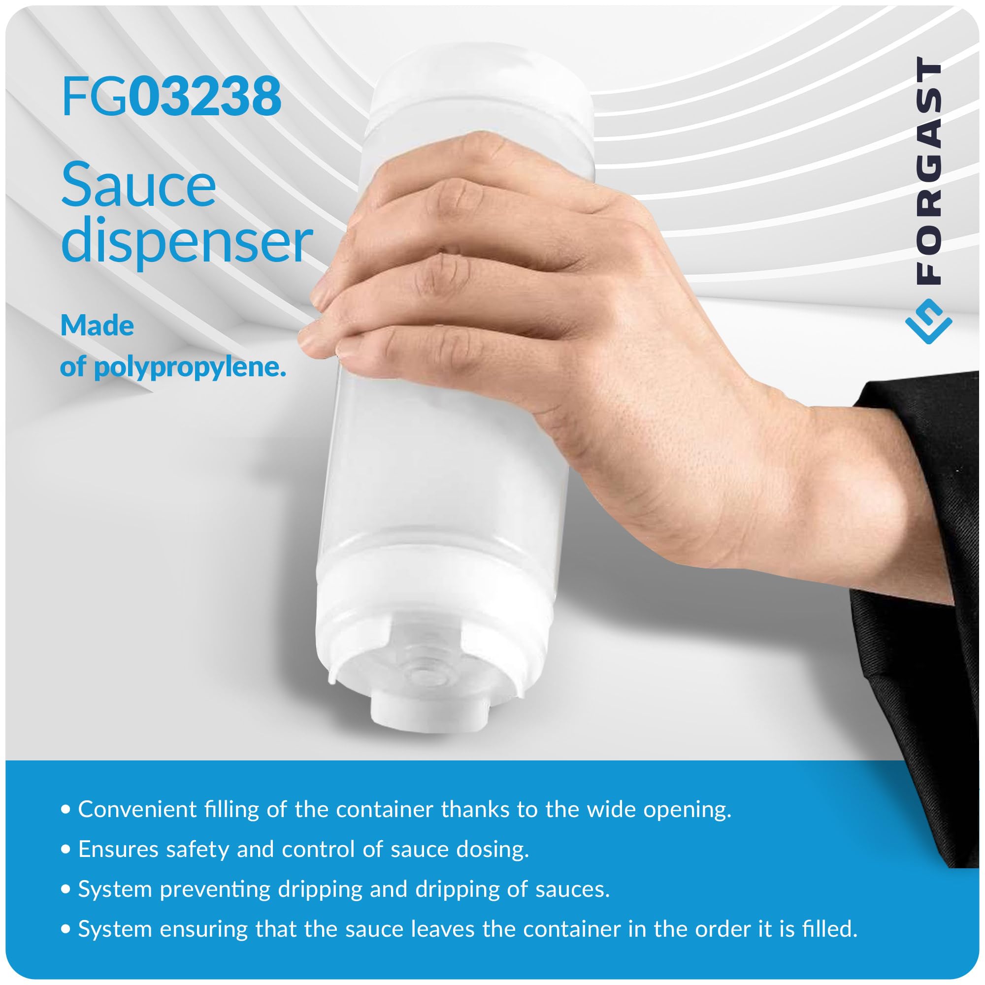 Bottiglia Salse 700ml Forgast - Dispenser Spremibile Per Ketchup, Senape E Maionese