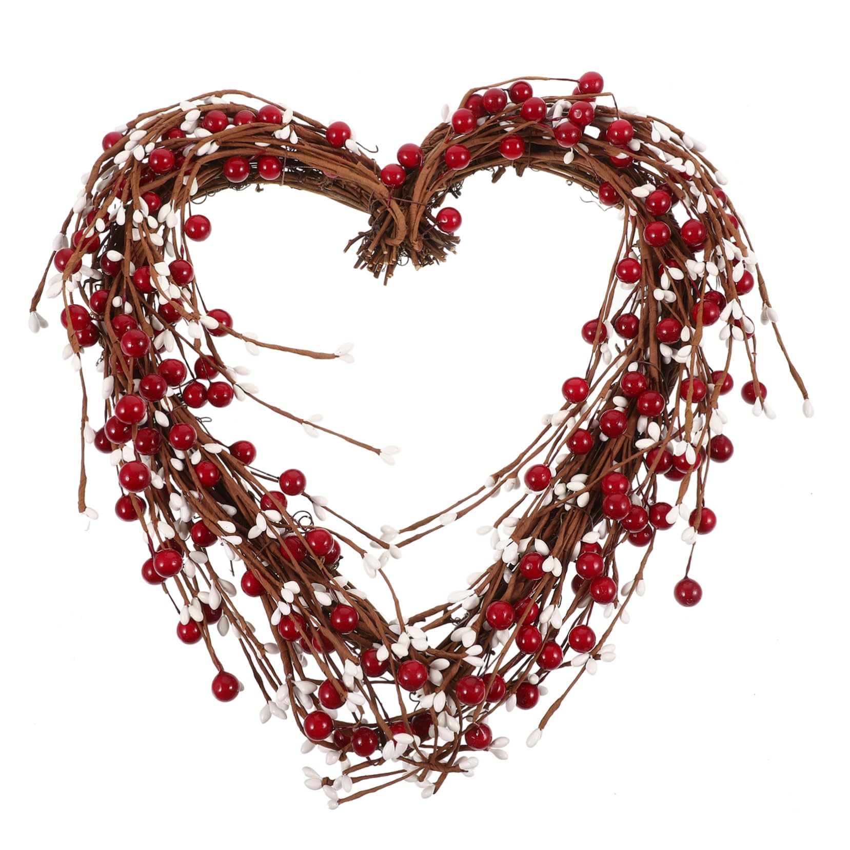 NUOBESTY para Puerta de Entrada Decorativa con Forma de Corazón de Falsas Rojas Y Blancas Decoración Colgante para Fiestas