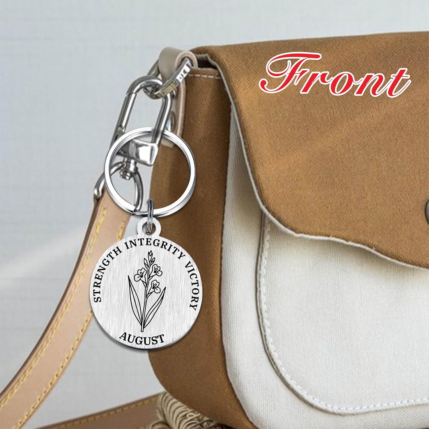 HYHYDHP August Birth Flower Keychain - August Birth Flower Gifts - Special Gladiolus Birthday Ideas - Image 3