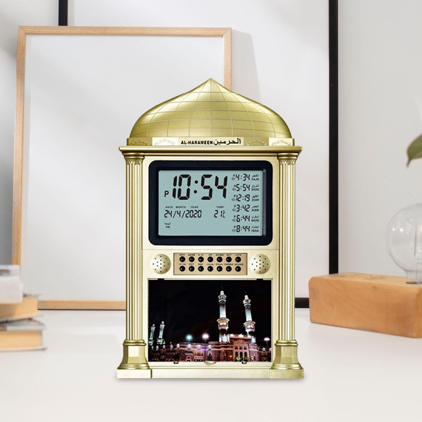 Horloge de Prière, Réveil Numérique, Décoration Moderne, Design élégant, Doré