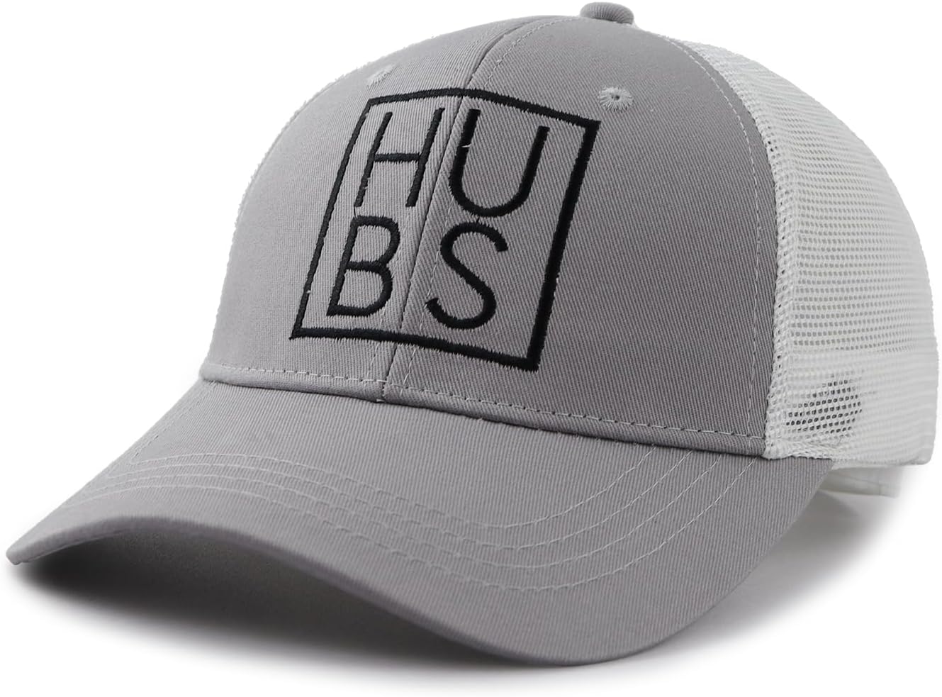 2 PCS Hubby and Wifey Trucker Hats for Men Women, Adjustable Embroidered Couple Mesh Baseball Cap - Image 2