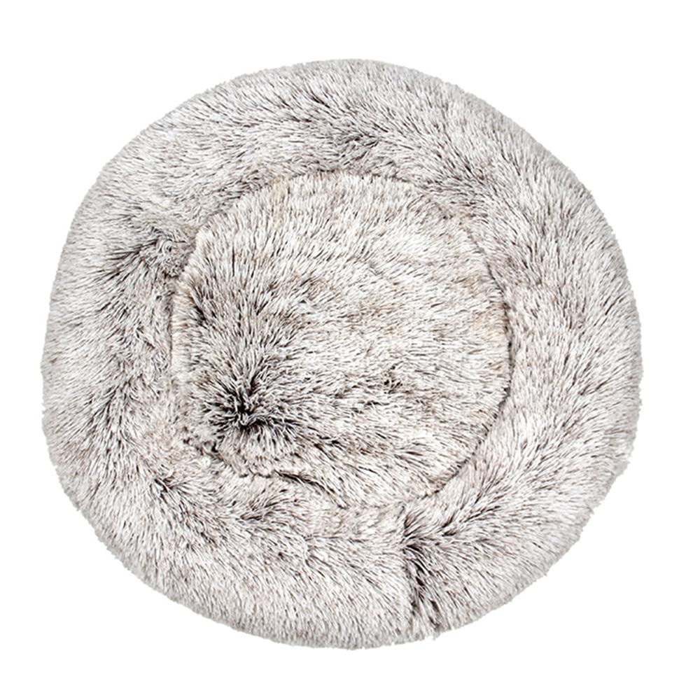 Lukery Dog Cat Donut Bed, Fluffy Plush Puppy Kitten Cuddler Round Bed, Warm and Soft Pet Cosy Anti Anxiety Beds for Small/Medium/Large Dogs (70CM,Coffee) โ image 1