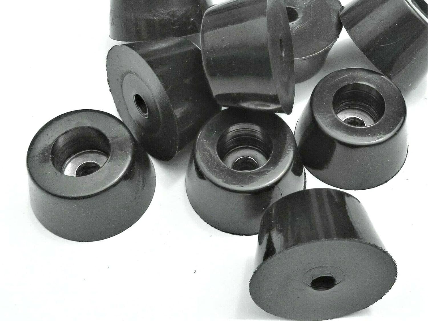 1” x 1/2” D X H Tapered Rubber Bumper with Steel Washer 8 pcs Rubber Protectors B2B