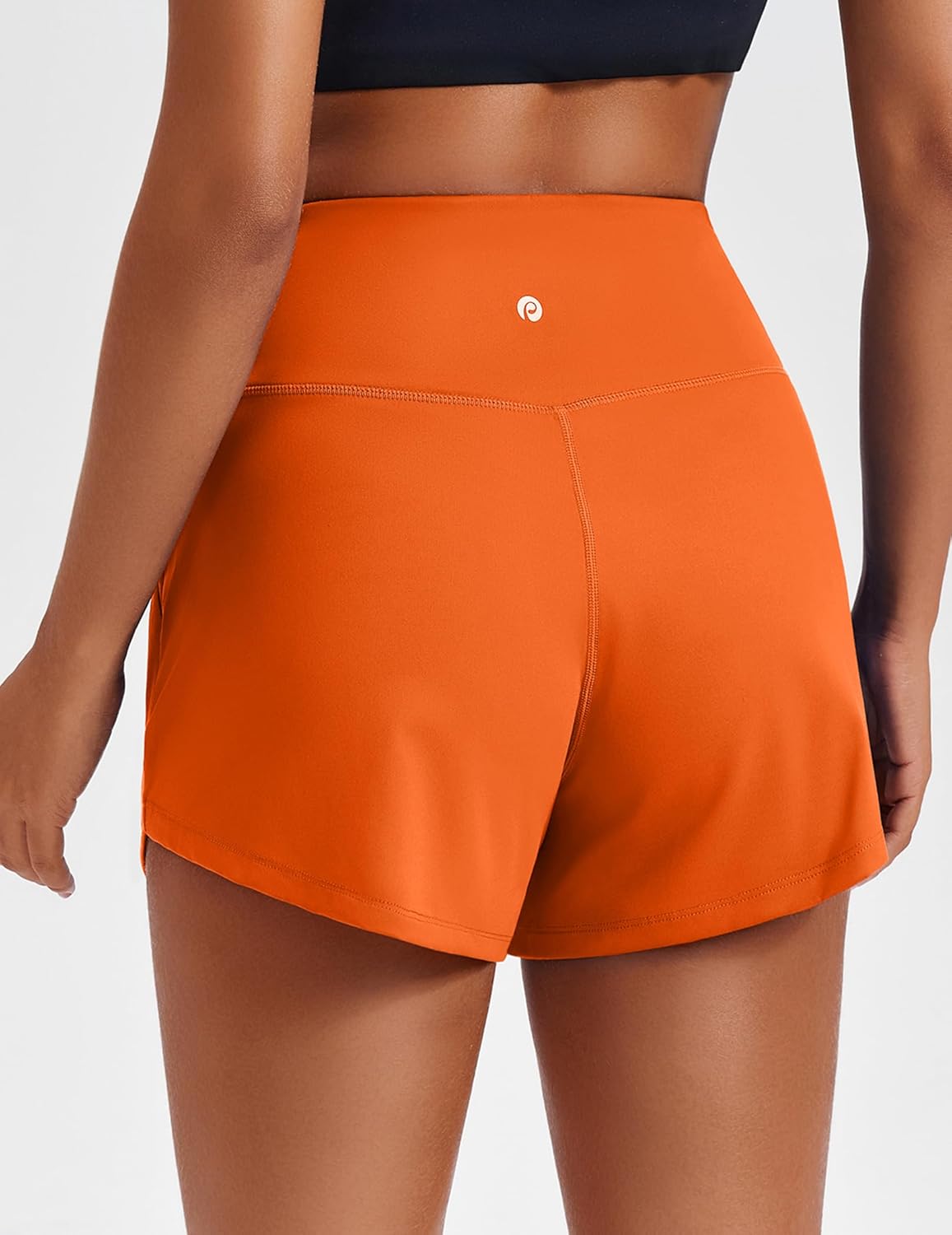 PINSPARK Women's 3.5" Running Athletic Shorts Unlined Naked Feel Workout Tummy Control Gym Yoga Dolphin Short with Pocket - Image 2