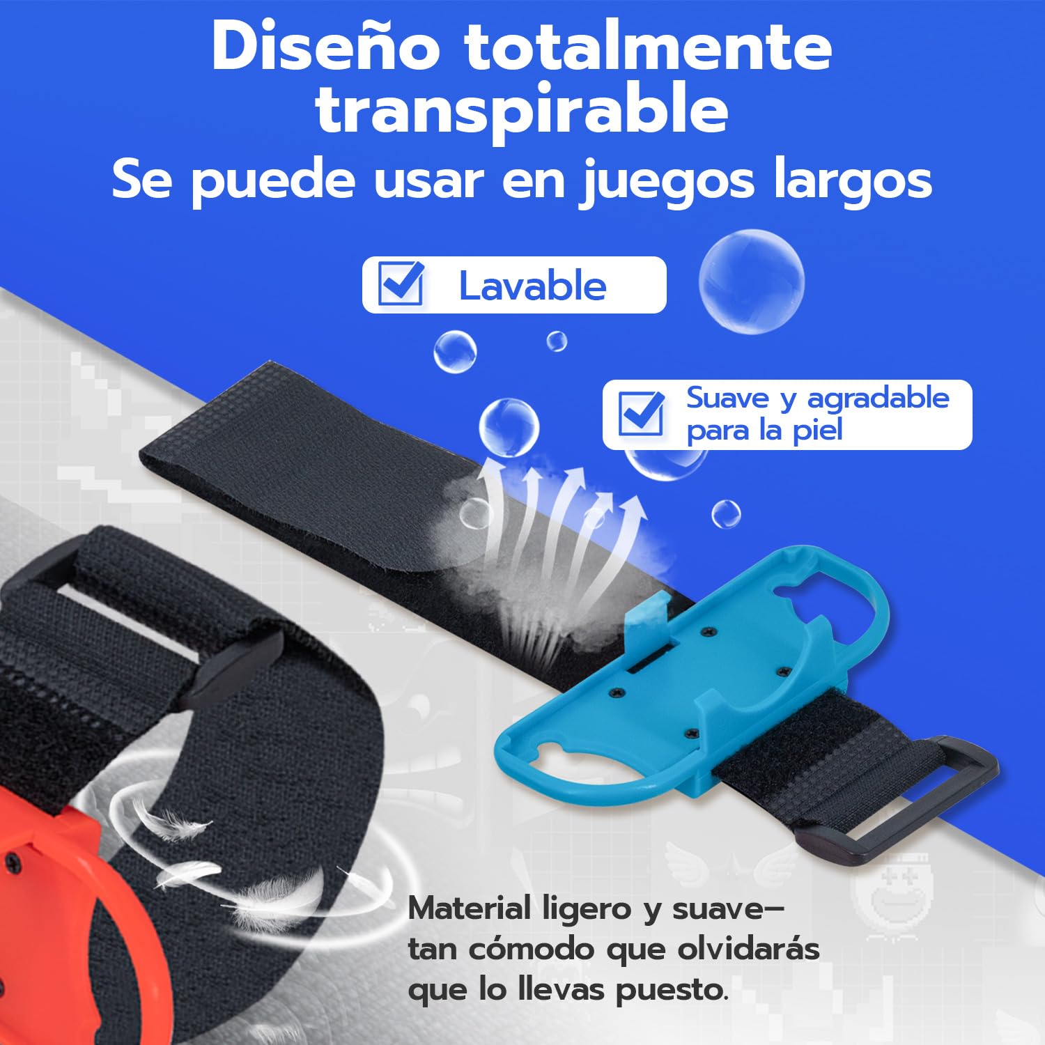 Mcbazel Bandas de Muñeca para Correa Ajustable para Controladores Joy-Con de NS Switch/Switch oled,No compatible switch 2,Just Dance, Burn It Up, Fitness Boxing