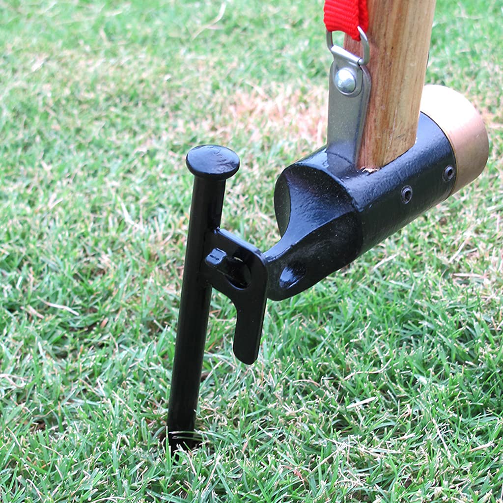 8 Stück Zeltheringe aus Stahl, Nägel für Campingzelte, stabil, unzerbrechlich und unflexibel, für Outdoor-Ausflüge, Wandern, Gartenarbeit, 20 cm (schwarz, 20 cm) (Schwarz 30CM)