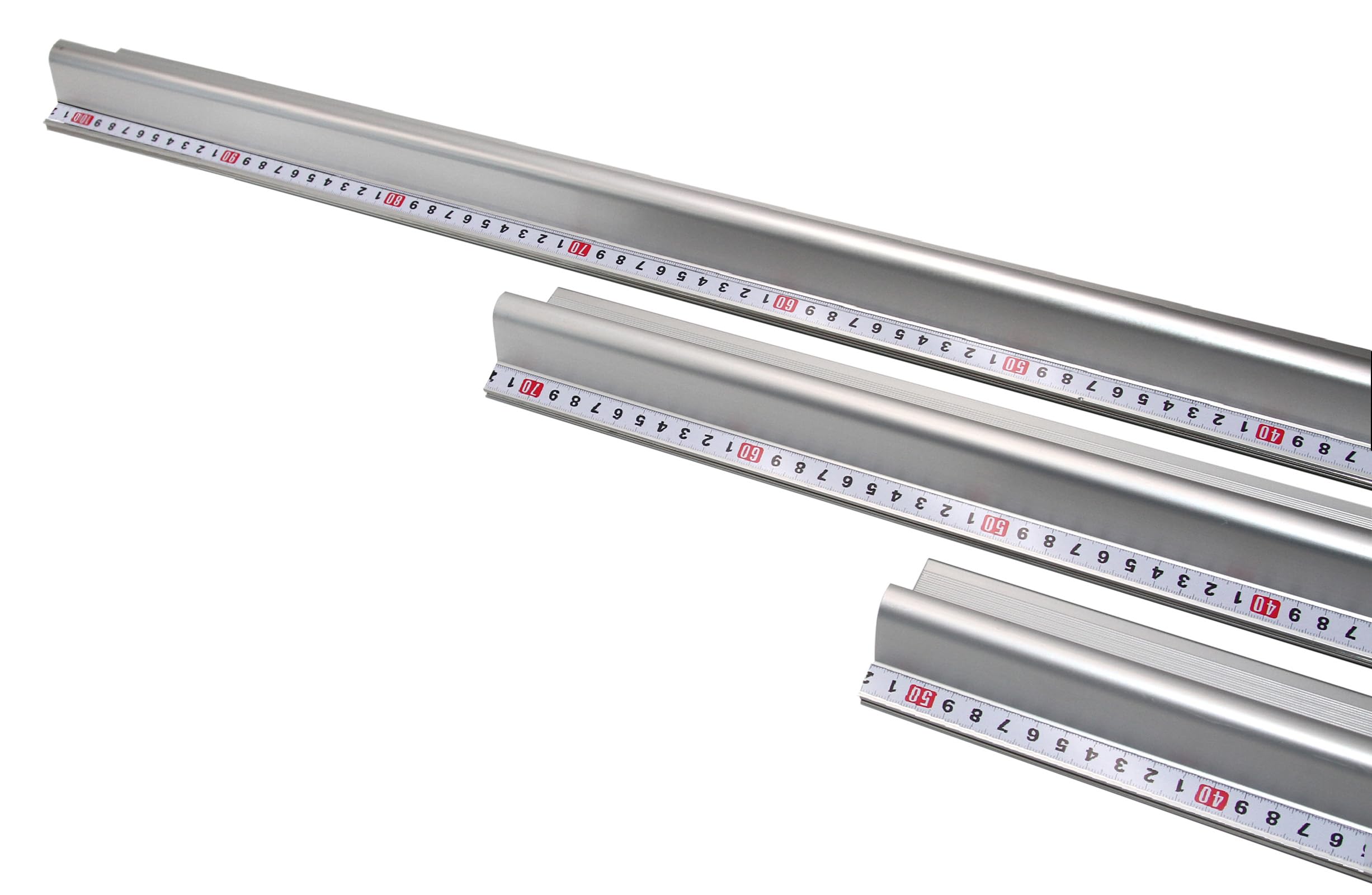 Righello da taglio professionale Zero 100 cm/1000 mm, in alluminio, scala da 0 cm, antiscivolo, bordo in acciaio, impugnatura, ufficio, officina e modellismo