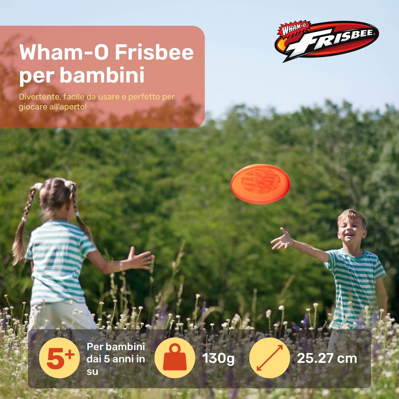 Wham-O Frisbee Disco Volante 25.27 cm Giocattolo Leggero per Bambini 130g