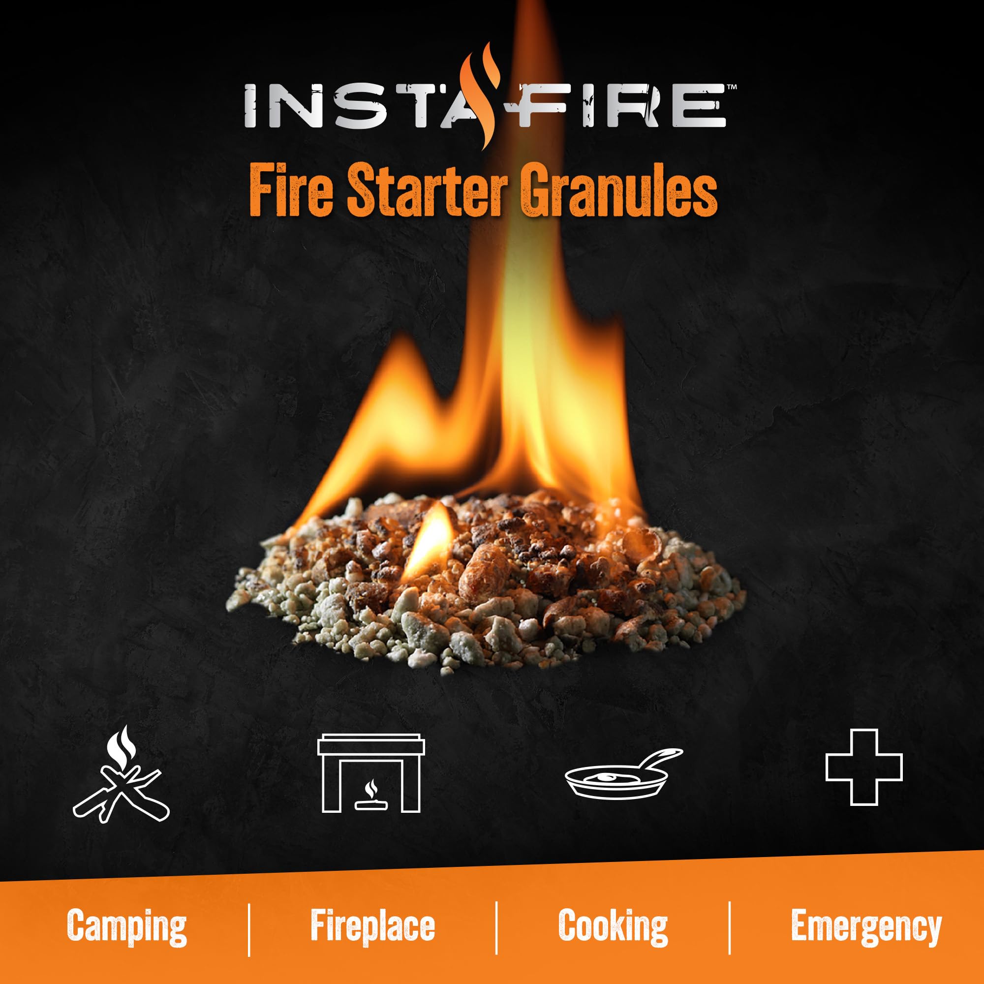 InstaFire Taktisches Feuer-Starter-Kit (enthält wiederaufladbares Feuerzeug, Ferrostange, Feuerstarterbeutel und Feuerseile), Feuerstarter-Set, Feuerstarter für Lagerfeuer, Survival-Werkzeug