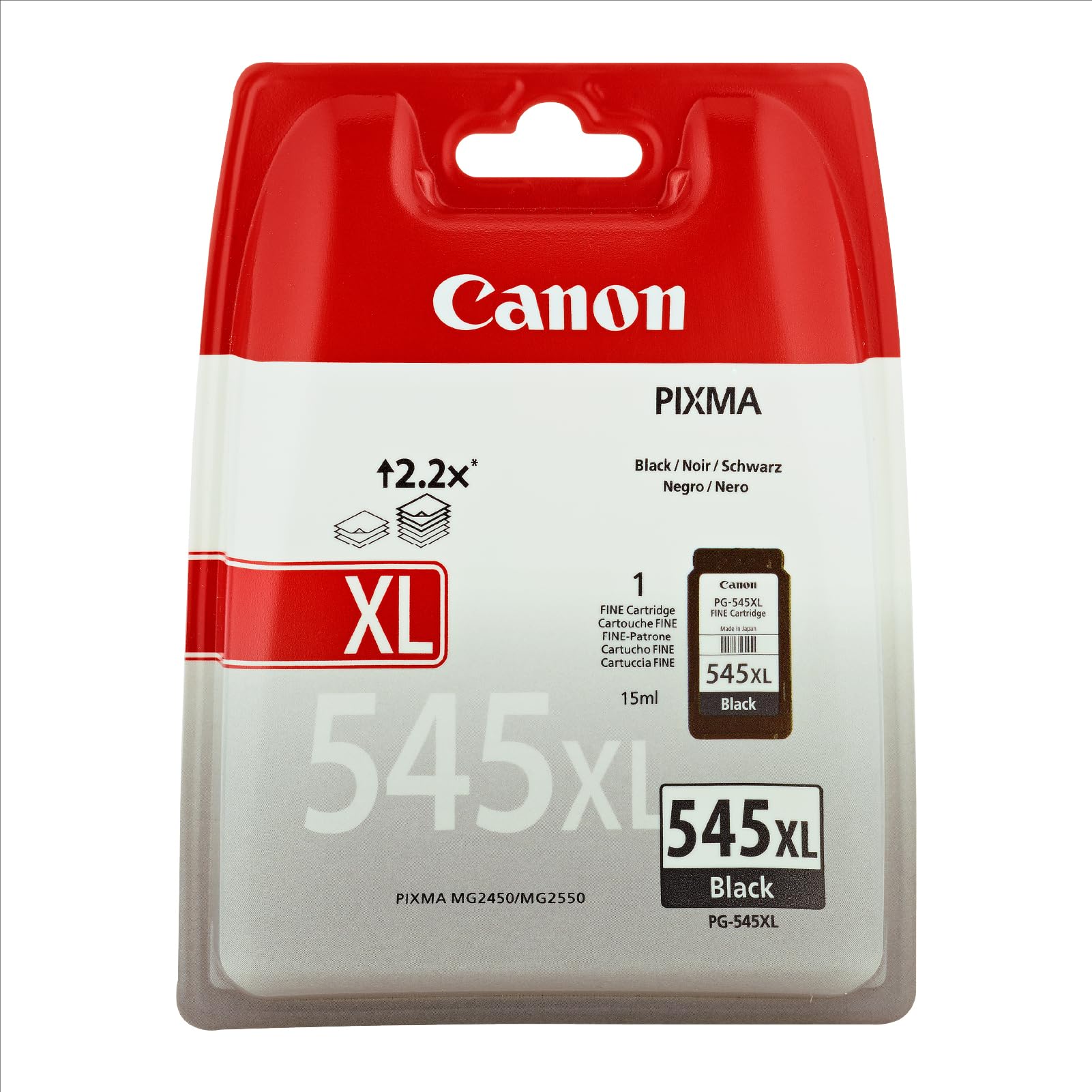 Cartouche Canon PG-545XL noir pour résoudre les pannes d'encre au milieu d'un dossier