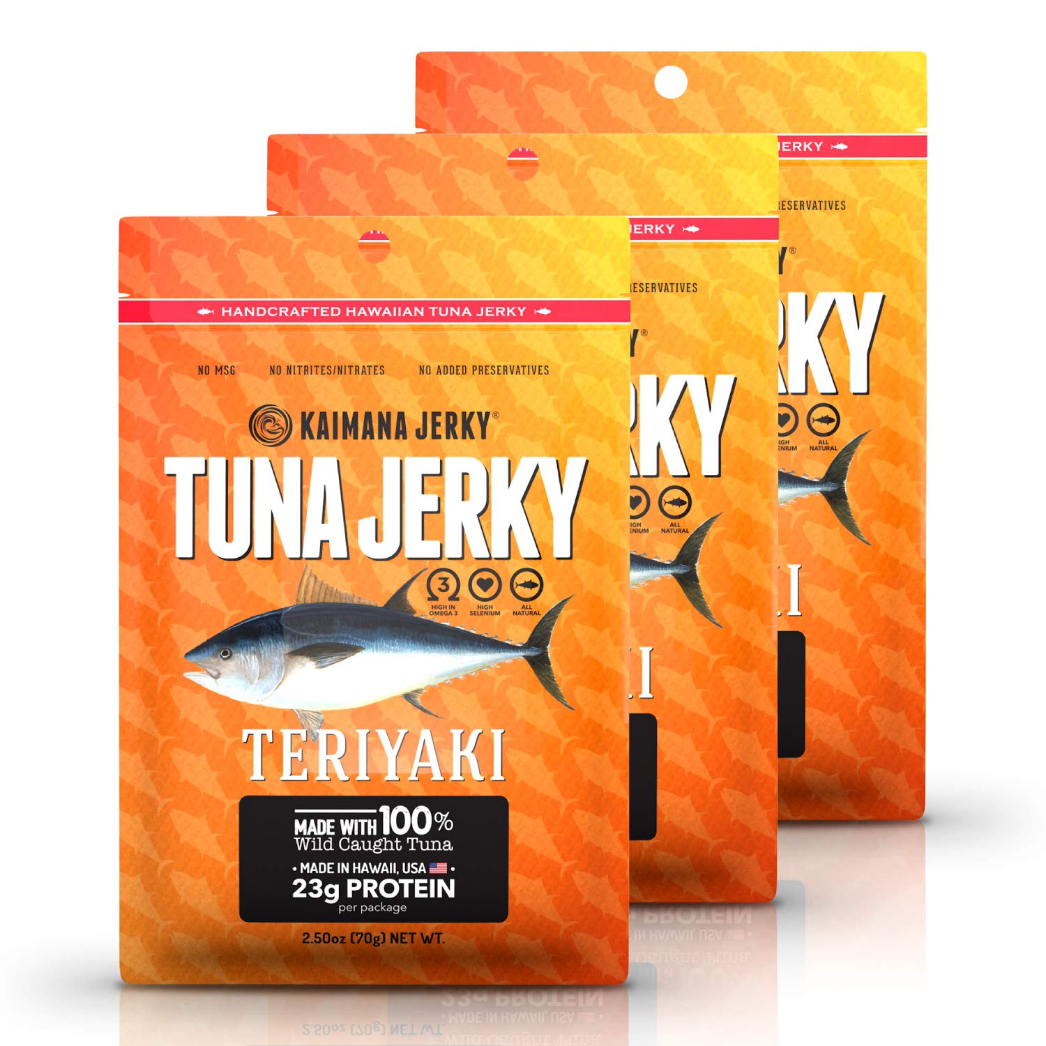 Kaimana WildCaught Ahi Tuna Jerky Teriyaki Rich in