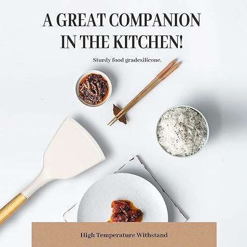 Miniatura 6 de Juego de utensilios de cocina de silicona para cocina, cucharas, espátulas, espátulas, accesorios, utensilios de cocina resistentes al calor para