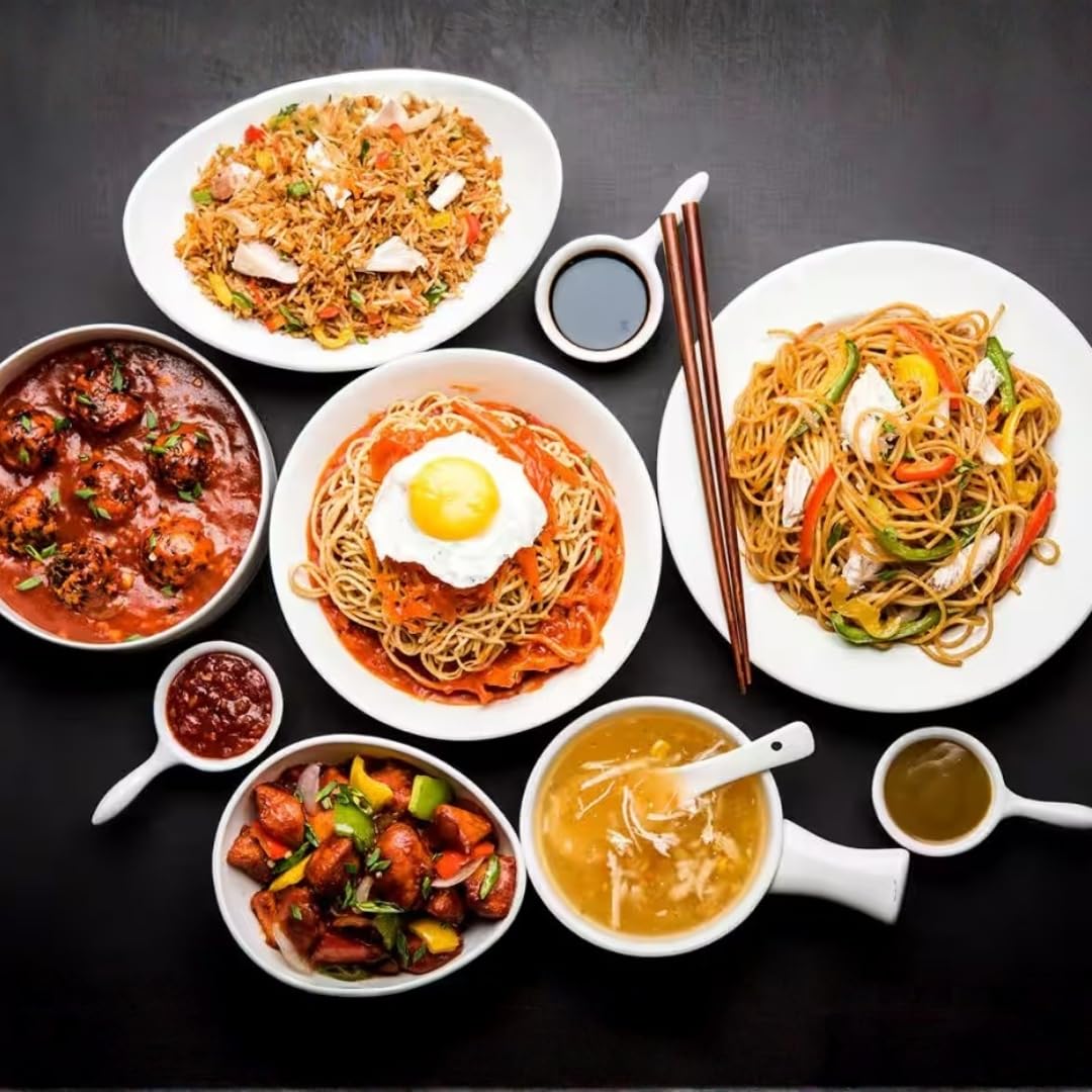 Gusto Foods Chinese Sauces Combo | Red Chilli 200g, Green Chilli 190g, Soya Sauce 310g & Chilli Vinegar 170ml | Asian Sauce Pack for Fried Rice, Noodles & More