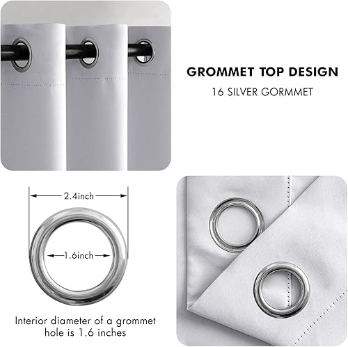 Miniatura 3 de MIULEE Cortinas para puerta corrediza de 8.3 x 10 pies, panel de cortina opaca extra largo para puerta corredera, cortina de patio para oscurecer la