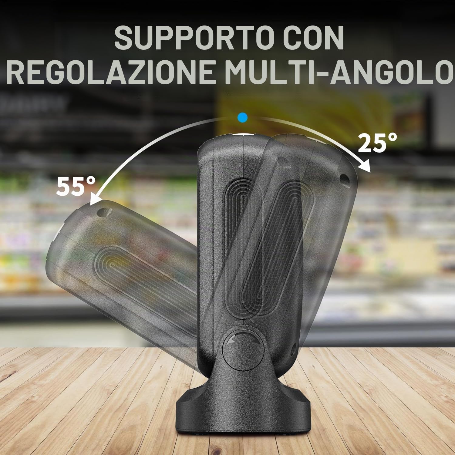 NetumScan USB Omnidirezionale Tecnico per Supermercati e Magazzini Compatibile con PC Windows/Mac/Linux CN-40