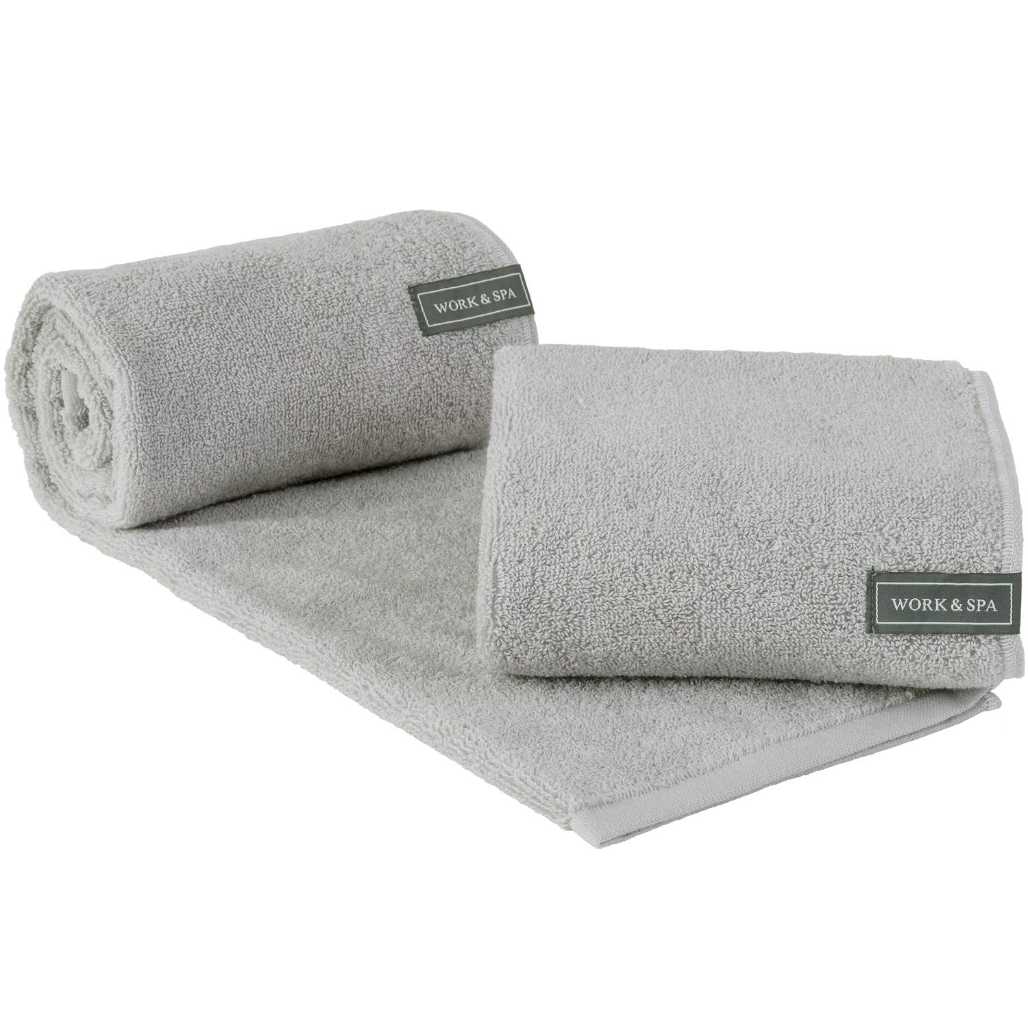 タオル研究所 WORK&SPA 厚手フェイスタオル 2枚セット グレー