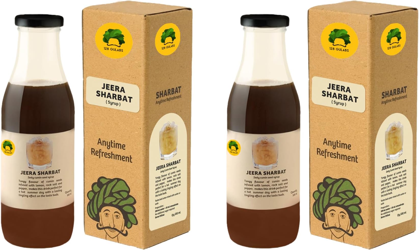 Gulabs Jeera Syrup, 500 ml each, Pack of 2