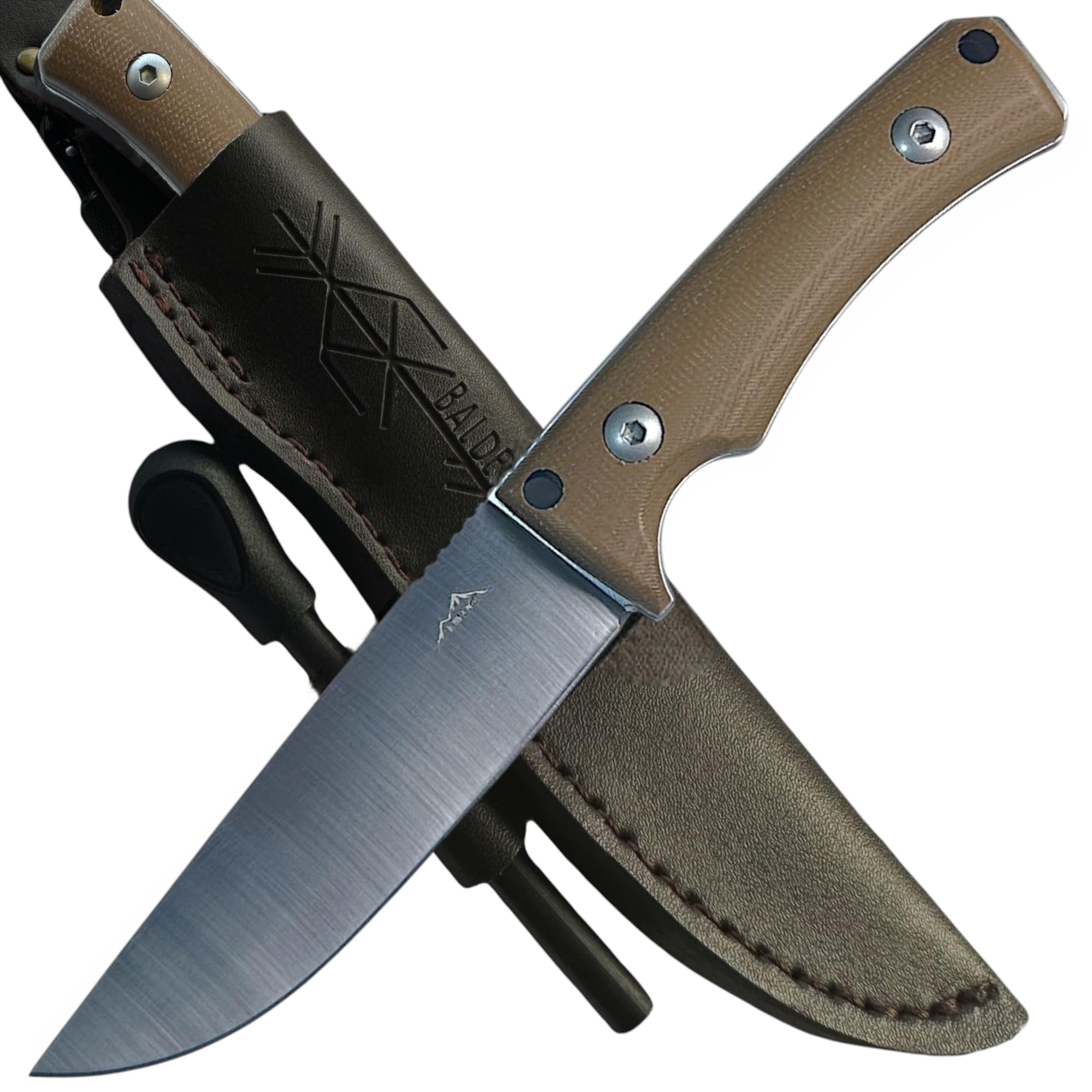 SK Wild Ones® Outdoor Messer Survival - Jagdmesser Feststehende Klinge - Survival Messer Outdoor Griff aus Micarta - Outdoormesser Feststehend - Aus 440C-Stahl Survival Knife für Camping Balder