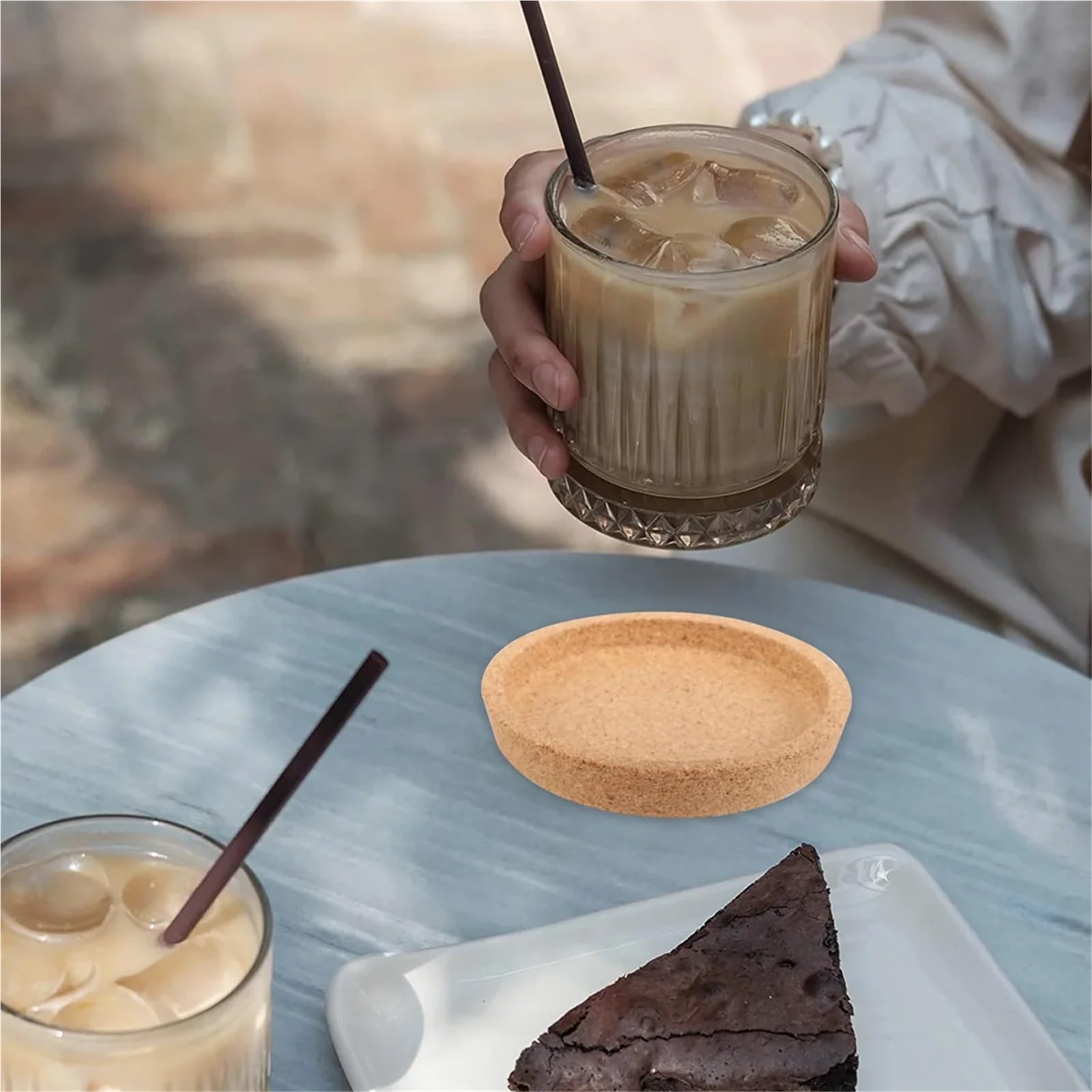 sous-Verres en liège, 30 pièces, Ronds, antidérapants, isolés, Porte-gobelets for Le Bureau